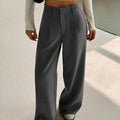  High-Waist Elegant Wide Leg Pants 