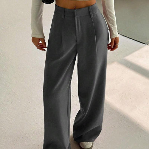  High-Waist Elegant Wide Leg Pants 