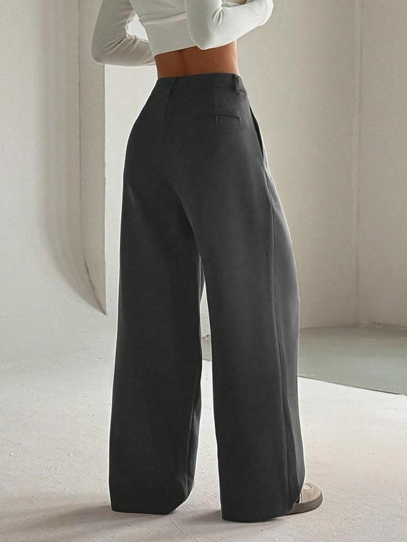  High-Waist Elegant Wide Leg Pants 